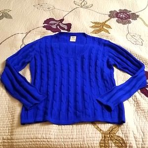 Cobalt cable knit sweater sz L..XL